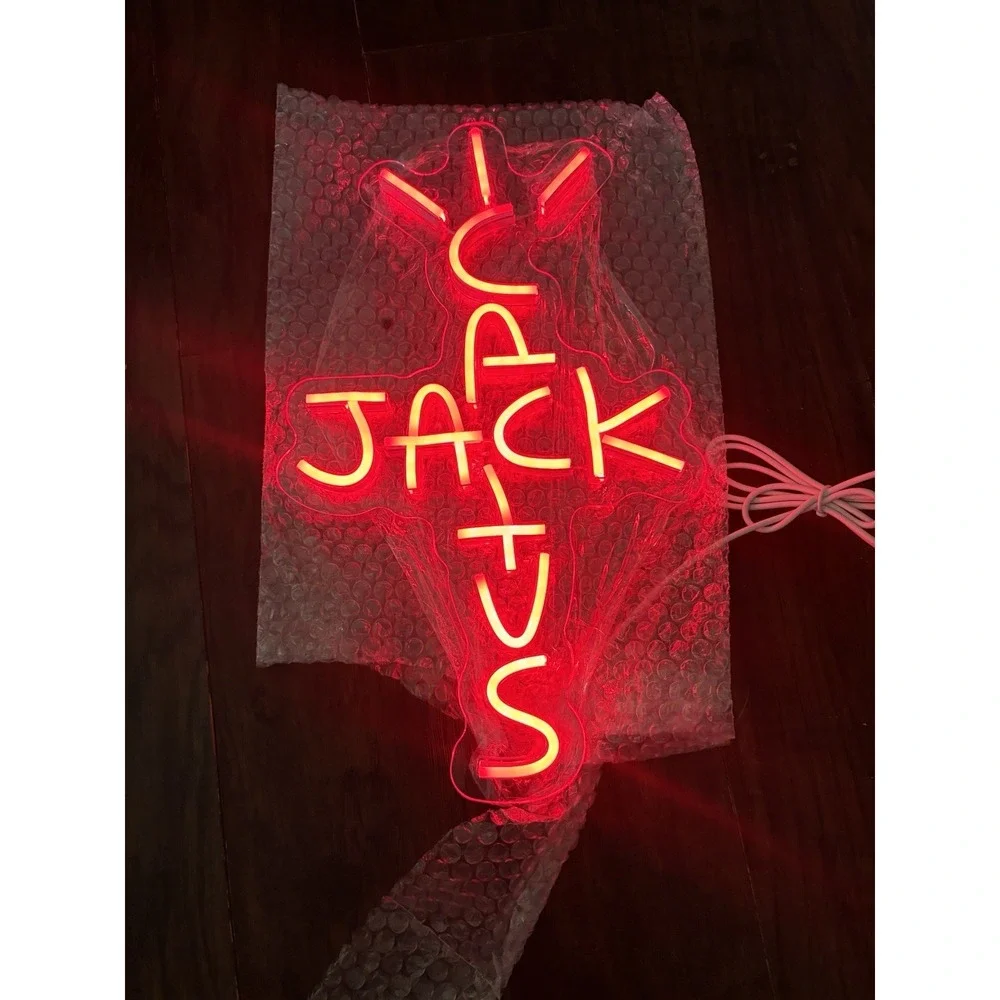 Neon Sign: Cactus Jack, LED Light for Home Bar, Party Decor